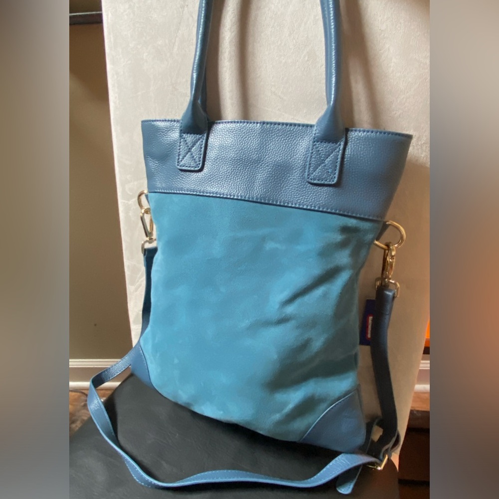 Erica Annenberg suede & leather bag